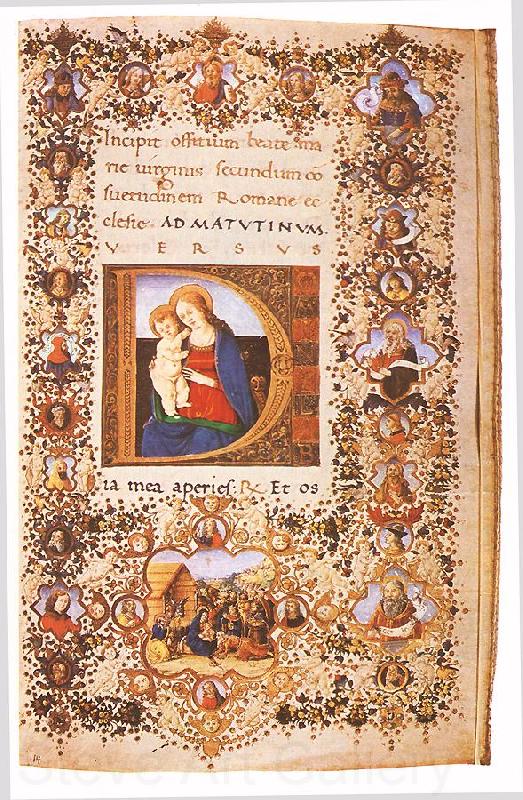 CHERICO, Francesco Antonio del Prayer Book of Lorenzo de  Medici uihu Norge oil painting art